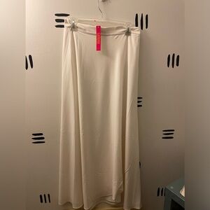 NWT Catherine Catherine Malandrino white midi skirt with tulip hem
